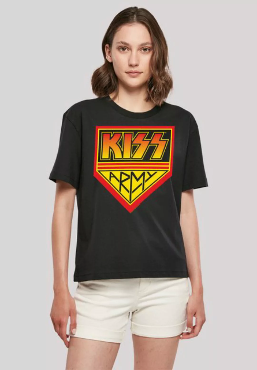 F4NT4STIC T-Shirt Kiss Rock Band Army Logo Premium Qualität, Musik, By Rock günstig online kaufen