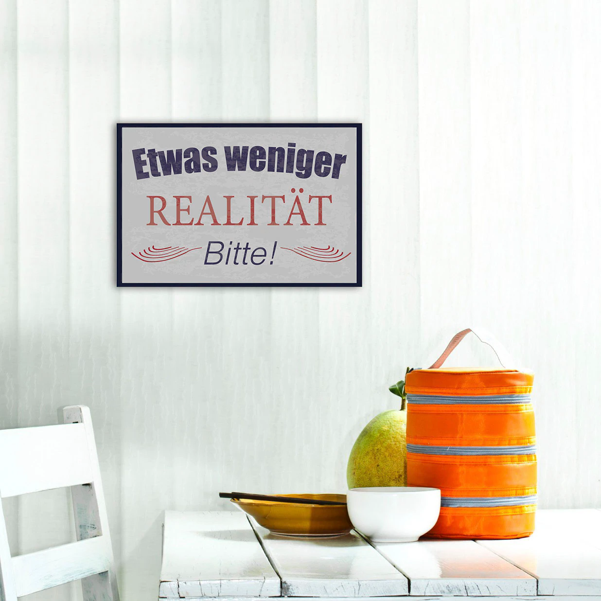 queence Metallbild "Realität", Schriftzüge-Schriftzug-Sprüche-Sprüche & Tex günstig online kaufen