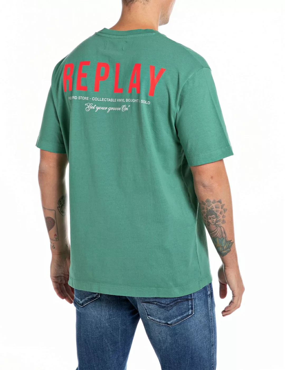 Replay T-Shirt, mit Logodruck auf der Rückseite günstig online kaufen