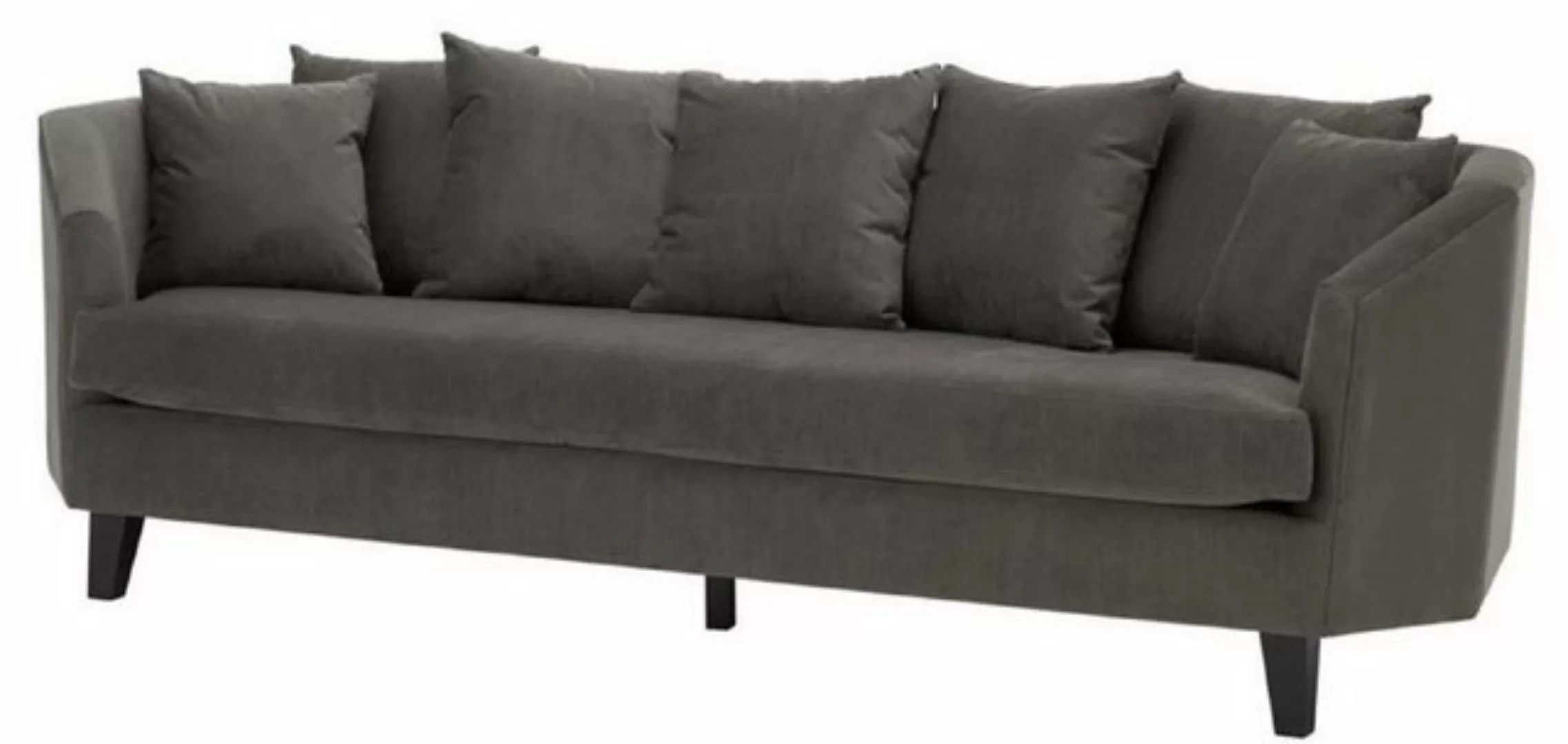 Casa Padrino Sofa Luxus Sofa mit Kissen Dunkelgrau / Schwarz 240 x 95 x H. günstig online kaufen