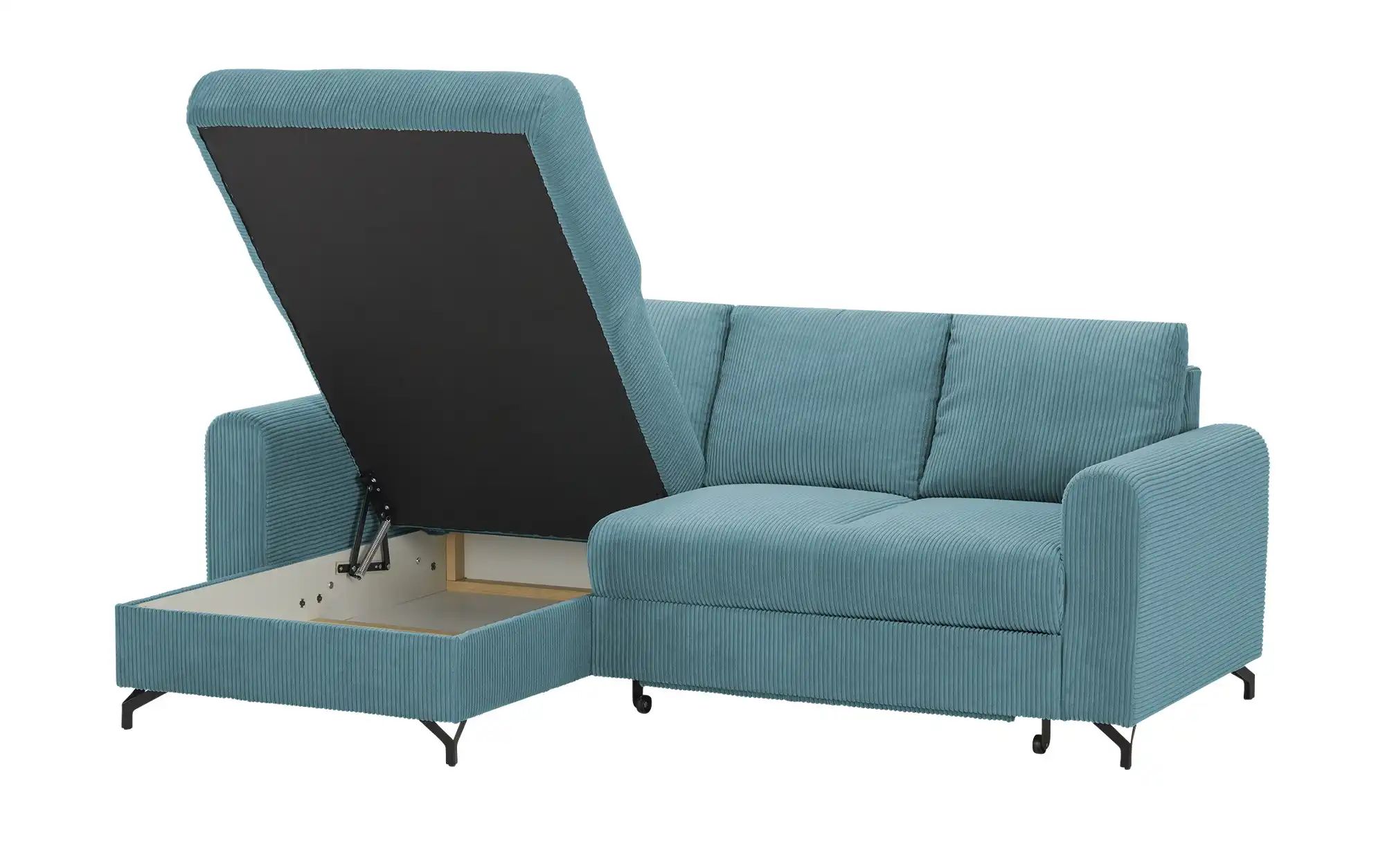 uno Ecksofa Cord Latina ¦ blau ¦ Maße (cm): B: 232 H: 110 T: 156.0 Polsterm günstig online kaufen
