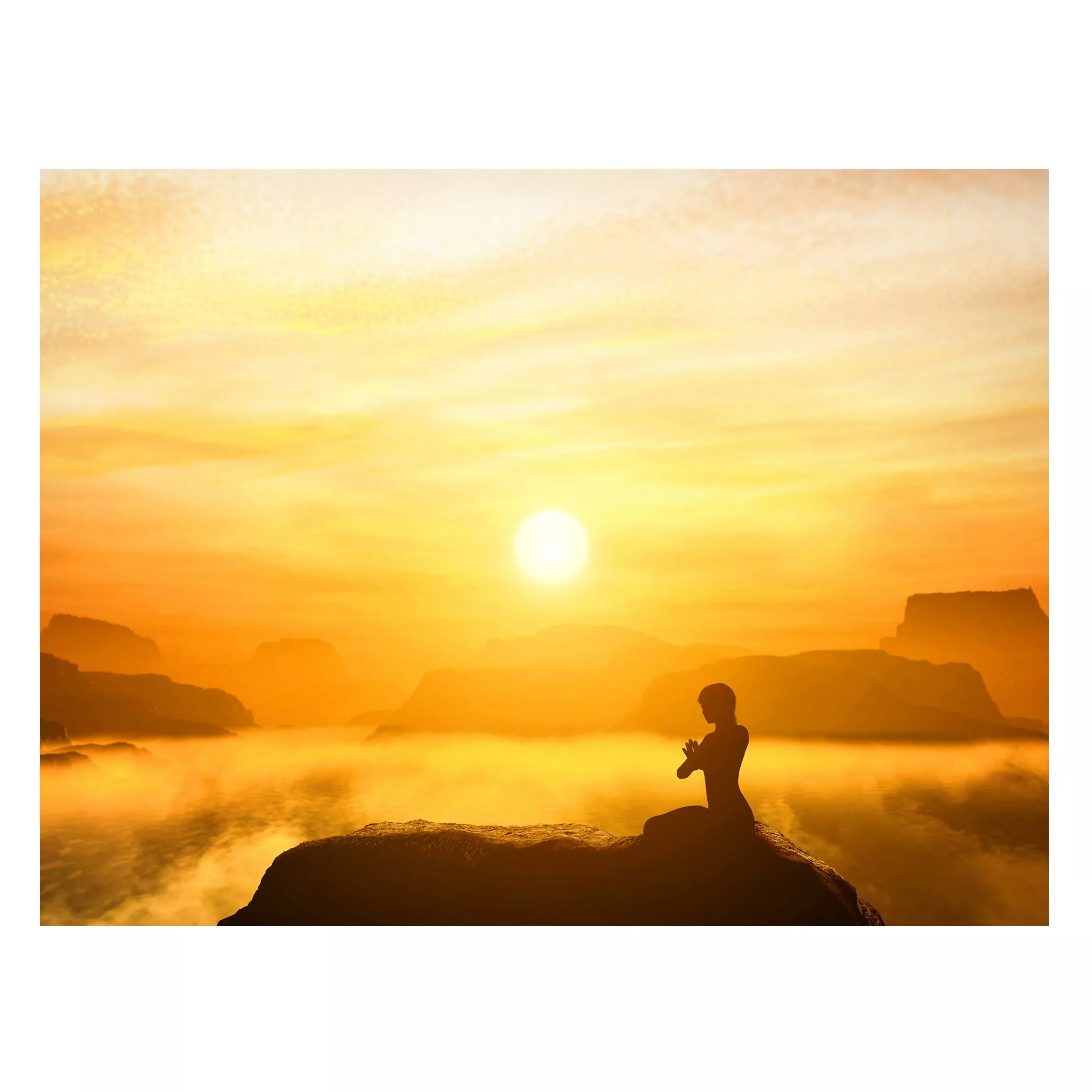 Magnettafel Natur & Landschaft - Querformat 4:3 Yoga Meditation günstig online kaufen