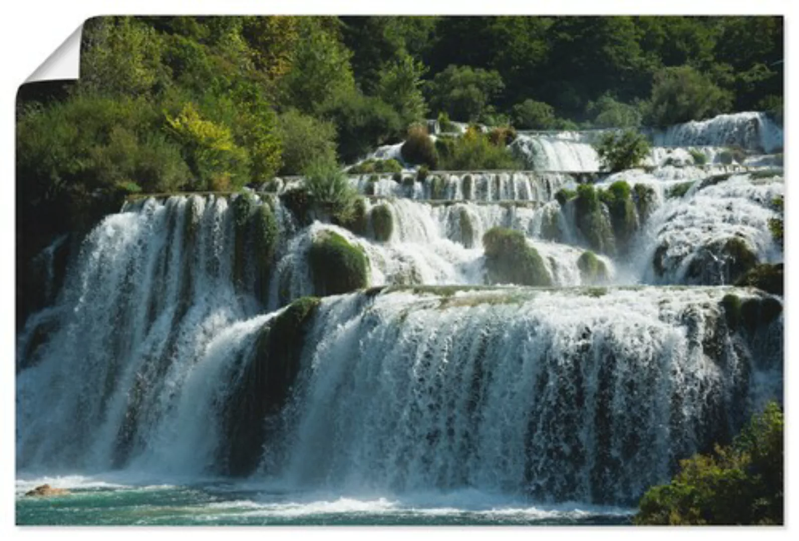 Artland Wandbild "Krka Wasserfälle", Gewässer, (1 St.), als Leinwandbild, P günstig online kaufen