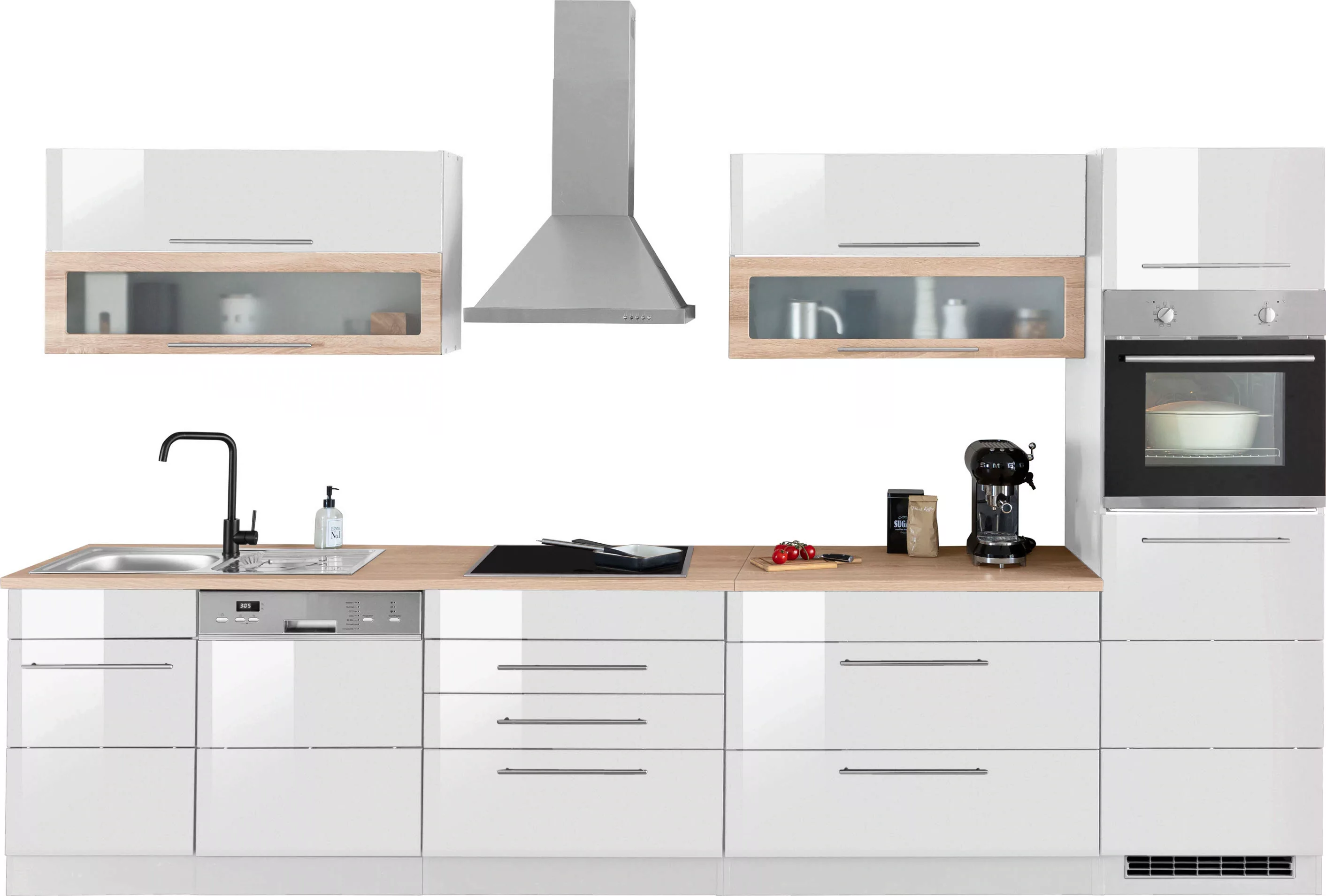 KOCHSTATION Küchenzeile "KS-Wien", Breite 350 cm, wahlweise mit E-Geräten u günstig online kaufen