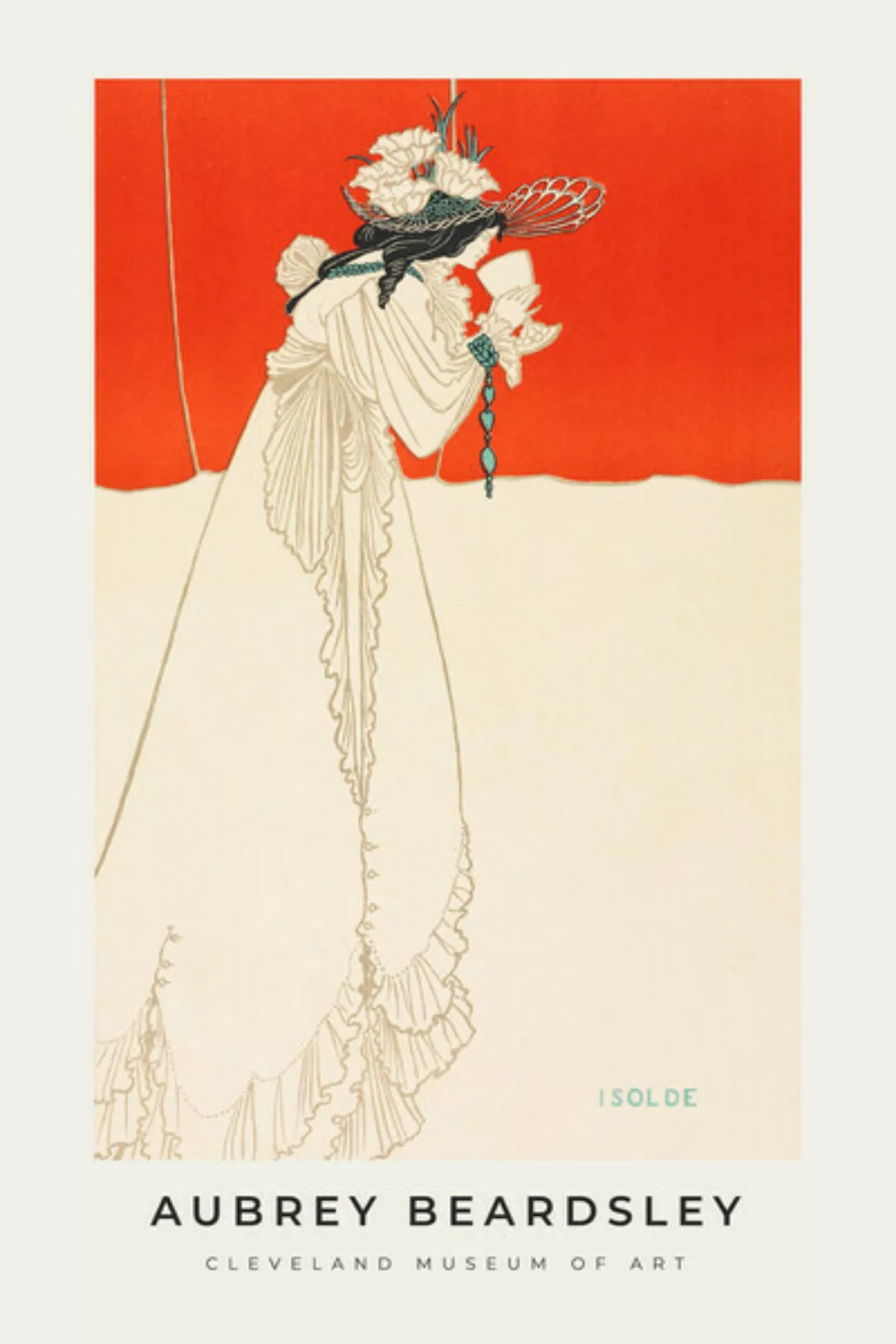 Poster / Leinwandbild - Aubrey Beardsley: Isolde günstig online kaufen