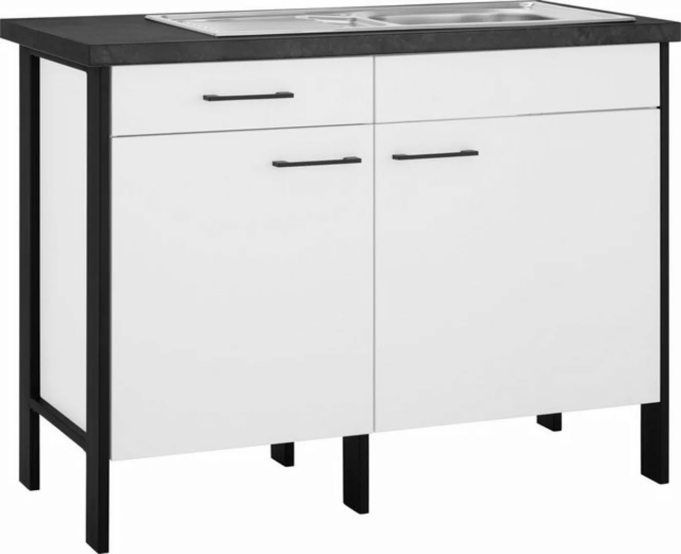 OPTIFIT Spülenschrank "Tokio", 118 cm breit, mit Stahlgestell, mit Vollausz günstig online kaufen