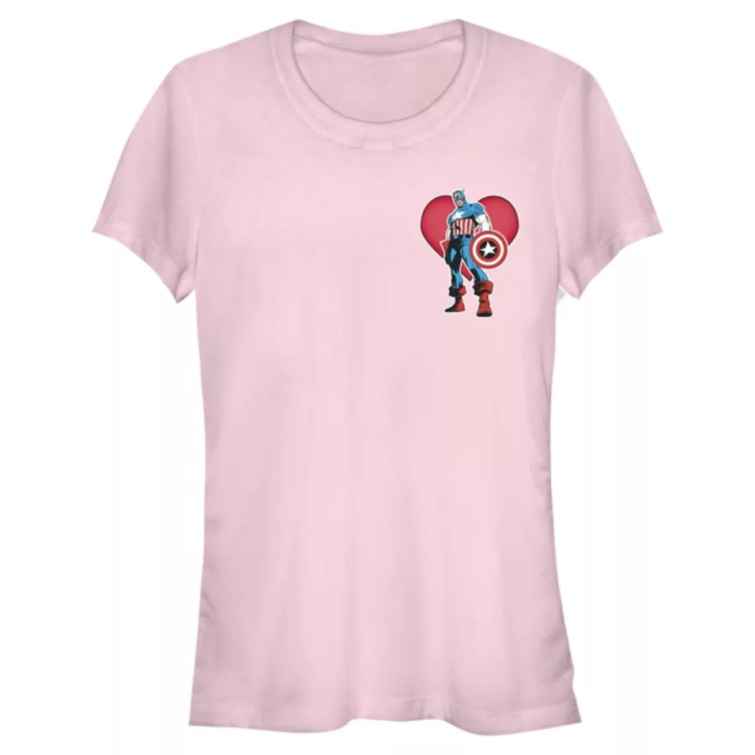 Marvel - Avengers - Captain America Heart - Frauen T-Shirt günstig online kaufen