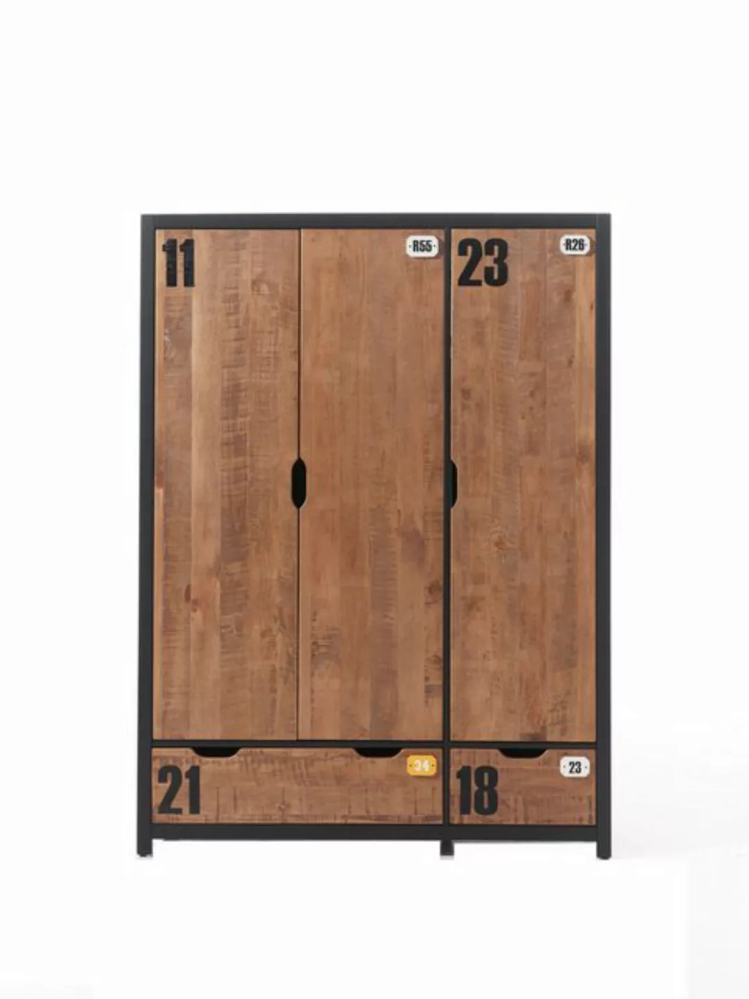 58 aufm Kessel Kleiderschrank Kinderzimmerschrank Kameko 148x55x200 MDF+Mas günstig online kaufen