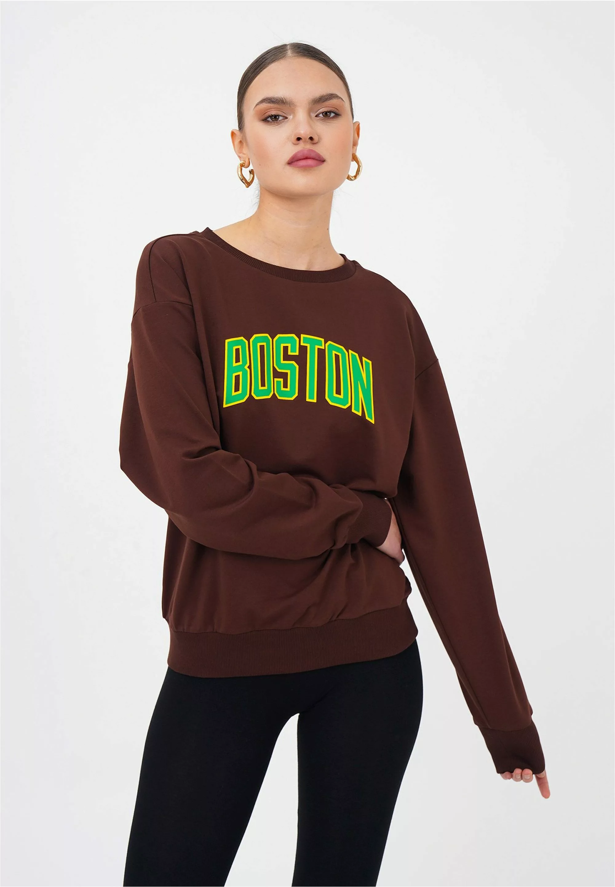 freshlions Sweatshirt Boston mit coolem Schriftzug günstig online kaufen