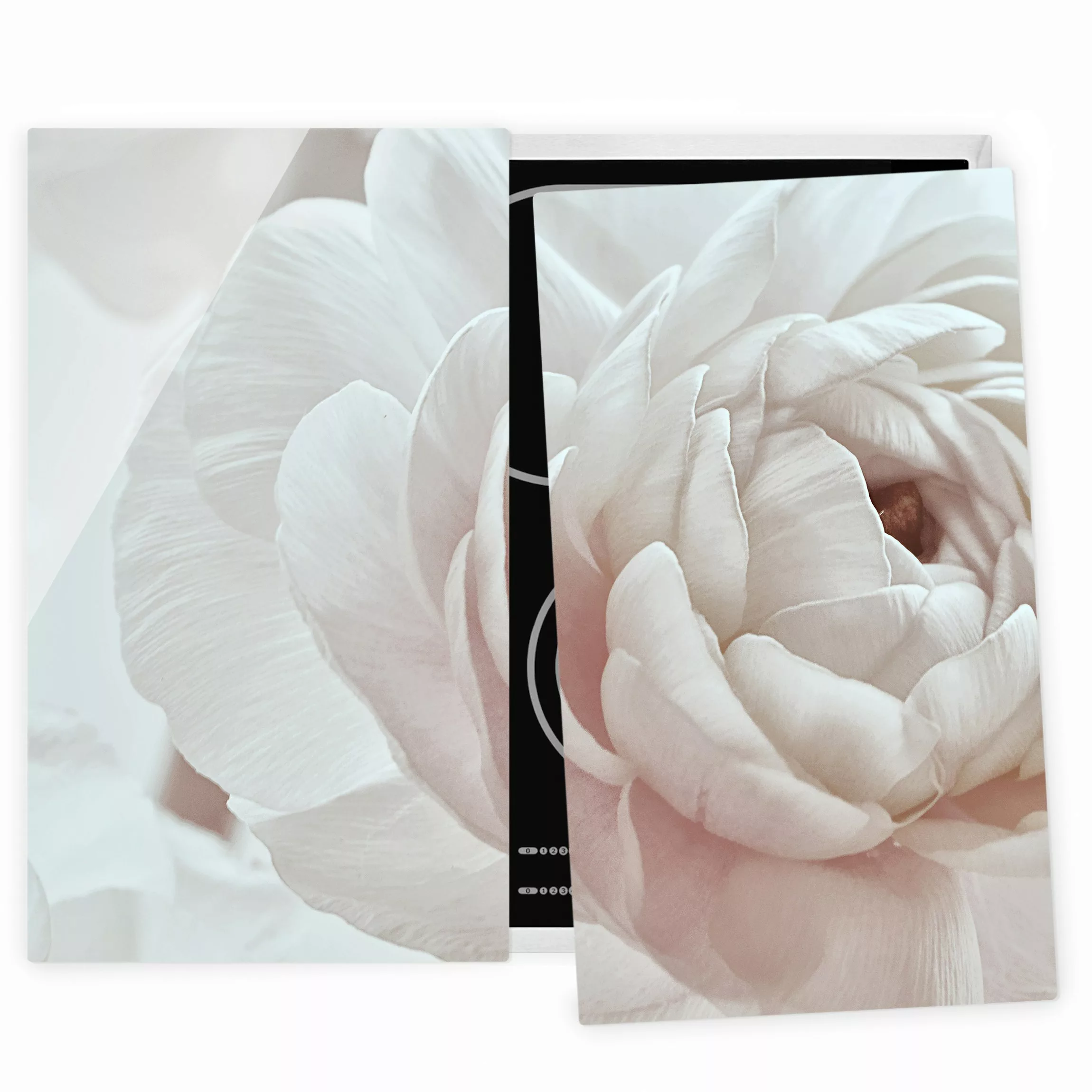 Herdabdeckplatte Weiße Blüte im Blütenmeer günstig online kaufen