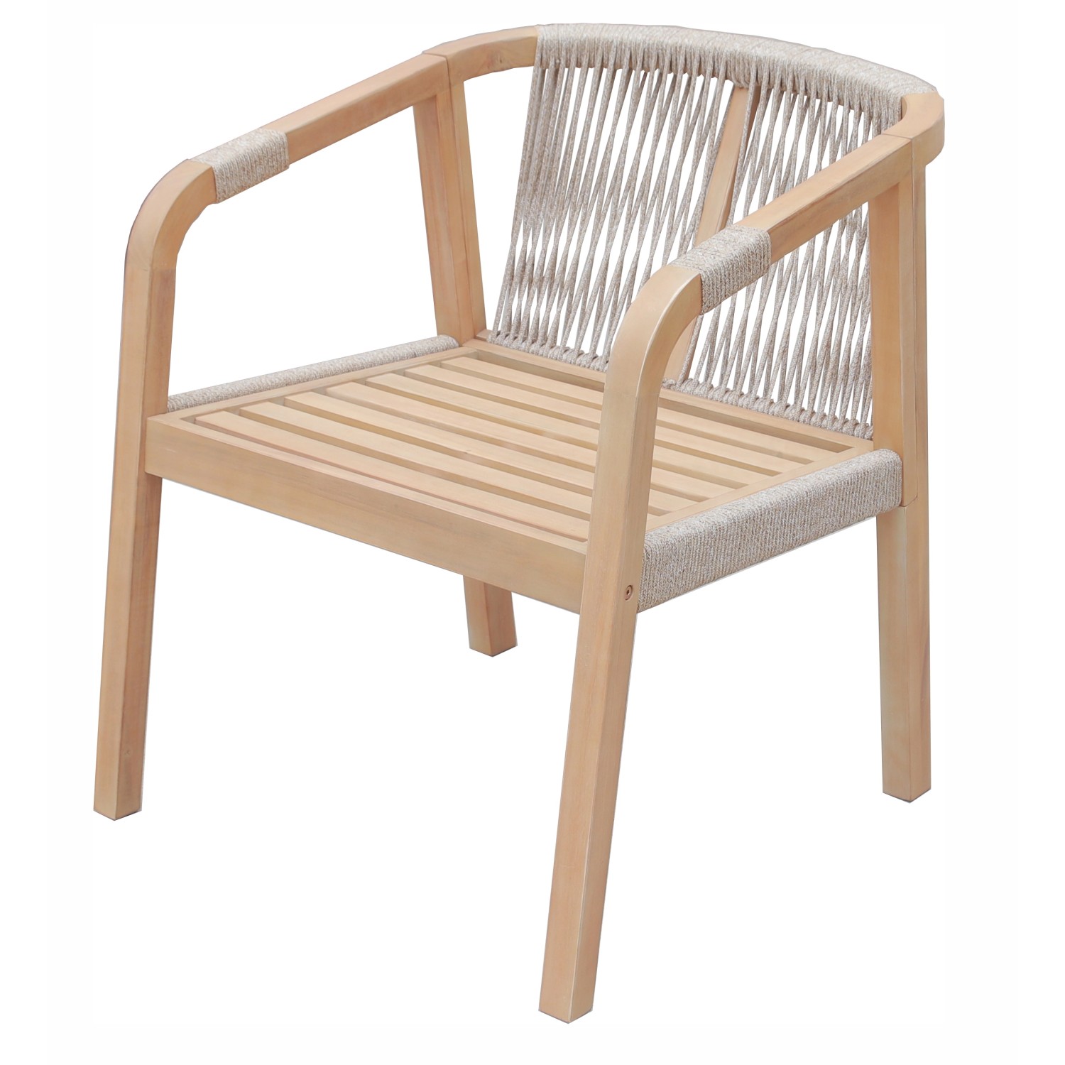 Garden Pleasure Stuhl Bogota 2er Set 75 cm x 59 cm x 63,5 cm Braun-Weiß FSC günstig online kaufen