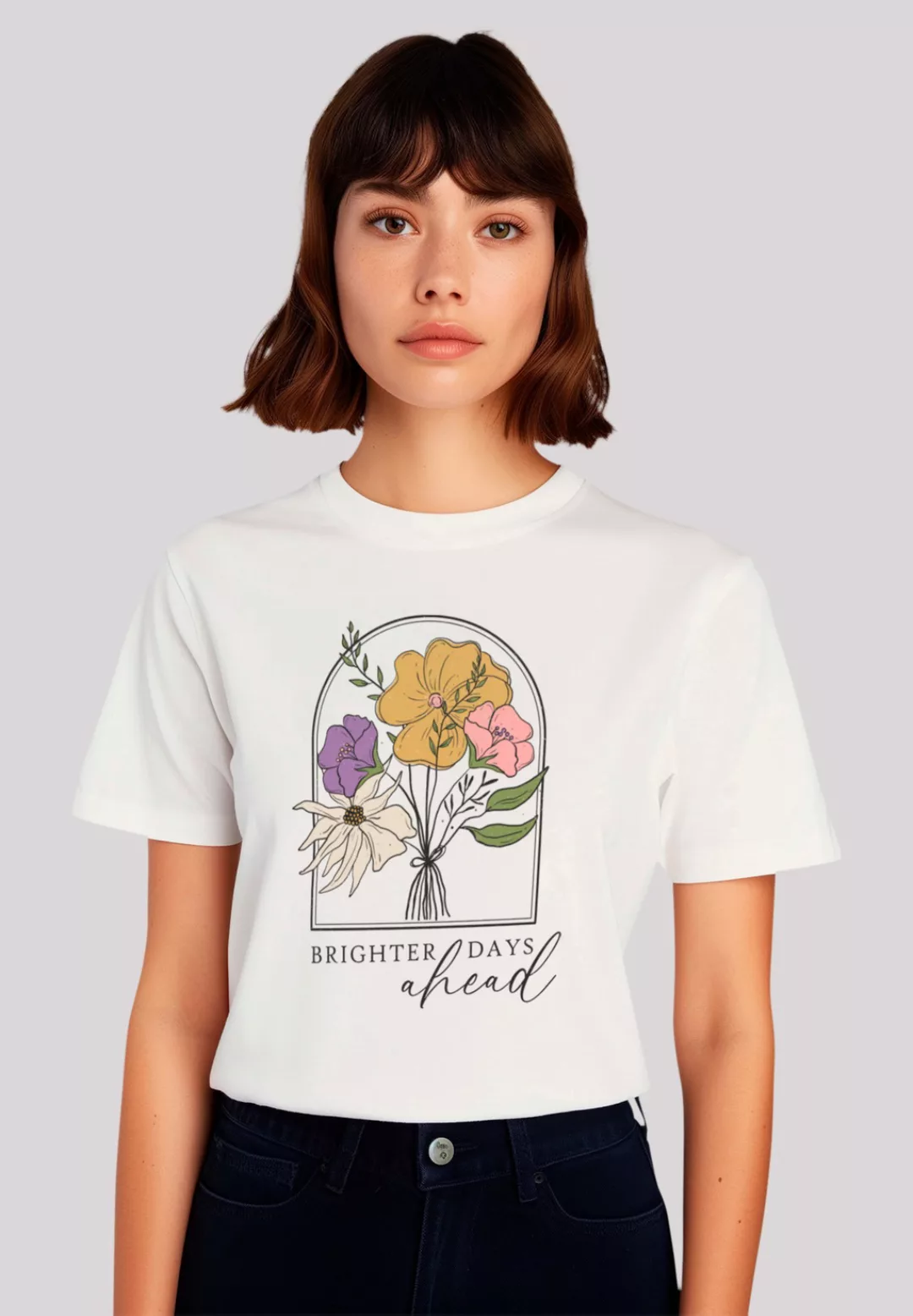 F4NT4STIC T-Shirt "Blumen brighter days ahead", Premium Qualität günstig online kaufen