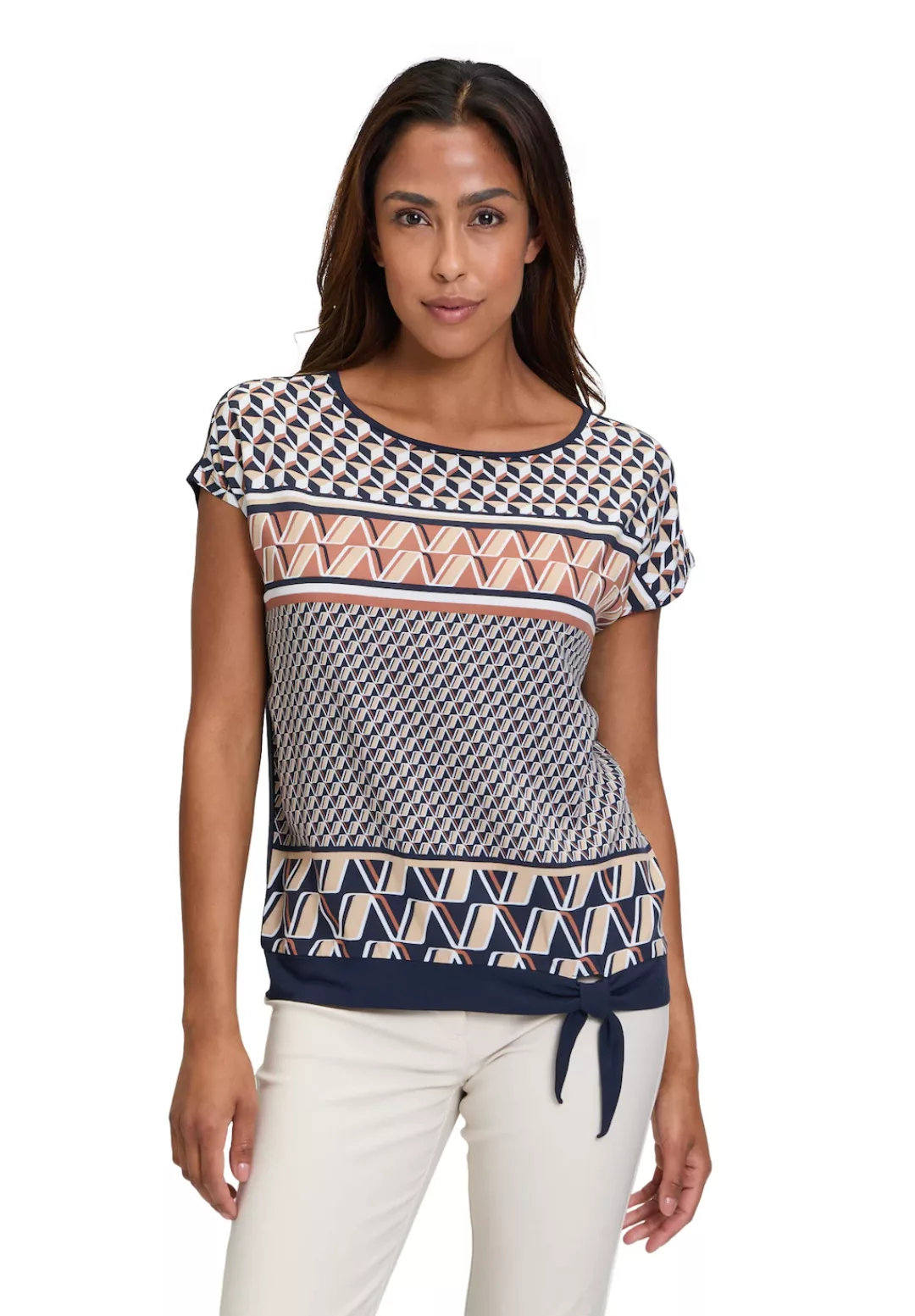 Betty Barclay T-Shirt Shirt Kurz 1/2 Arm, Dark Blue/Beige günstig online kaufen