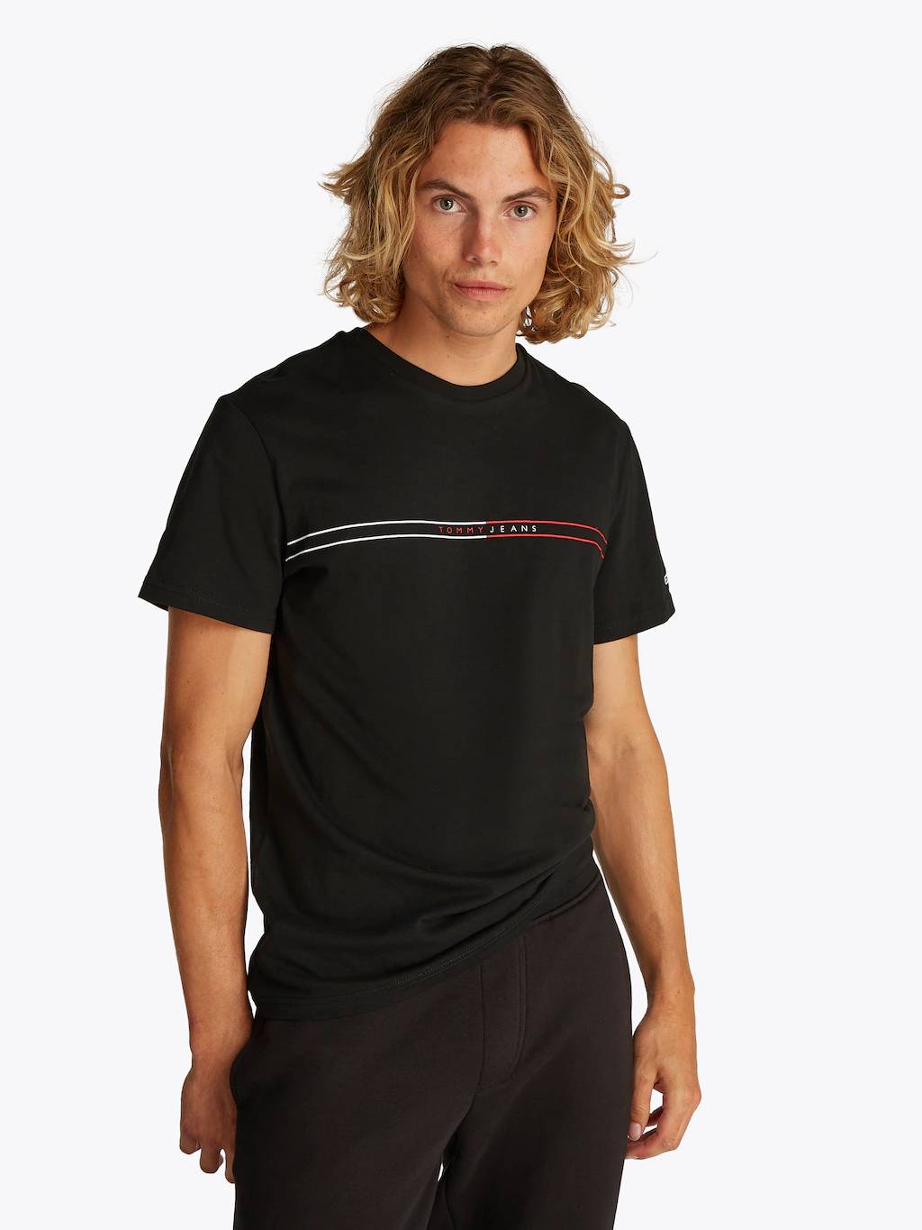 Tommy Jeans Kurzarmshirt "TJM SLIM ENTRY GRAPHIC TEE EXT", Mit Rundhalsauss günstig online kaufen