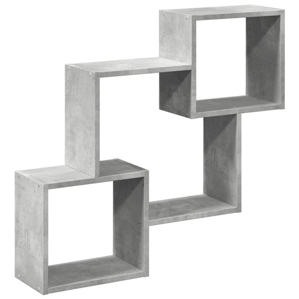 vidaXL Regal Wandschrank 78x18x71 cm Betongrau günstig online kaufen