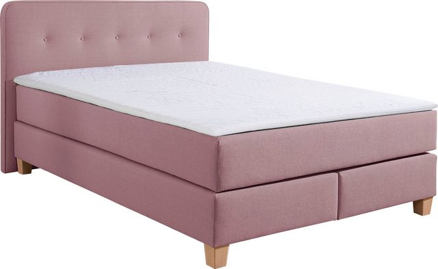 Home affaire Boxspringbett "Fargo", in Überlänge 220 cm, mit Topper, 3 Ausf günstig online kaufen