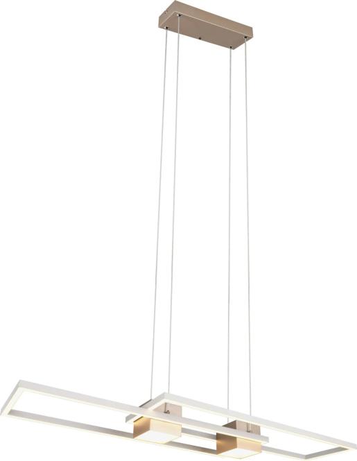 LED-Hängelampe Albany, braun, 100 x 28 cm, Alu, CCT, dimmbar günstig online kaufen