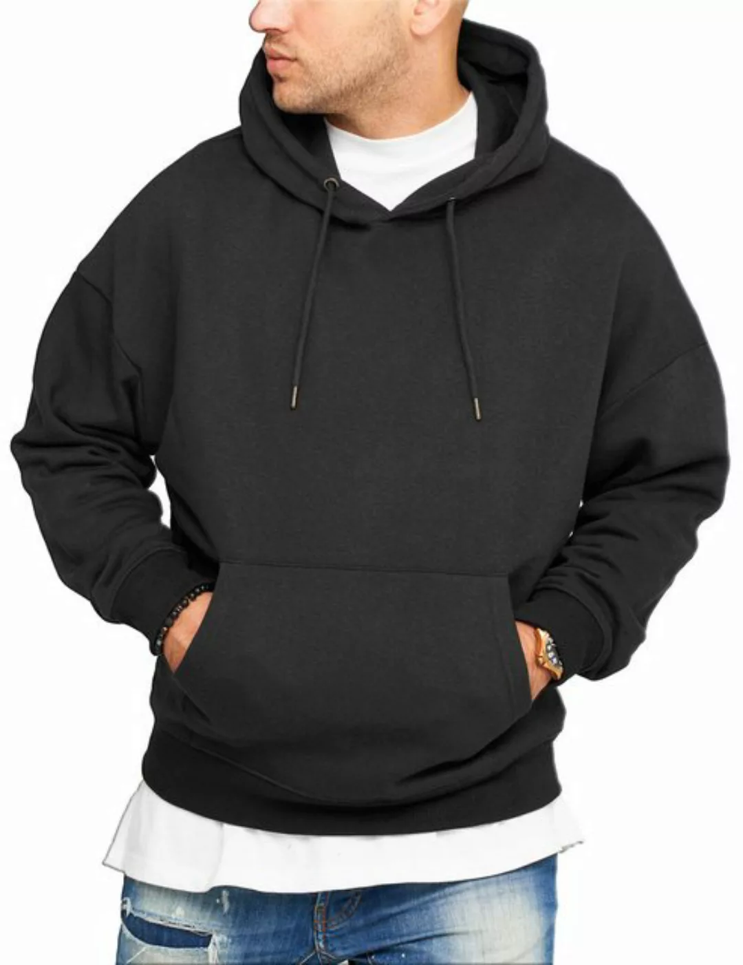 behype Hoodie BHPASTO Herren Basic Oversized Hoodie Kapuzenpullover Sweater günstig online kaufen