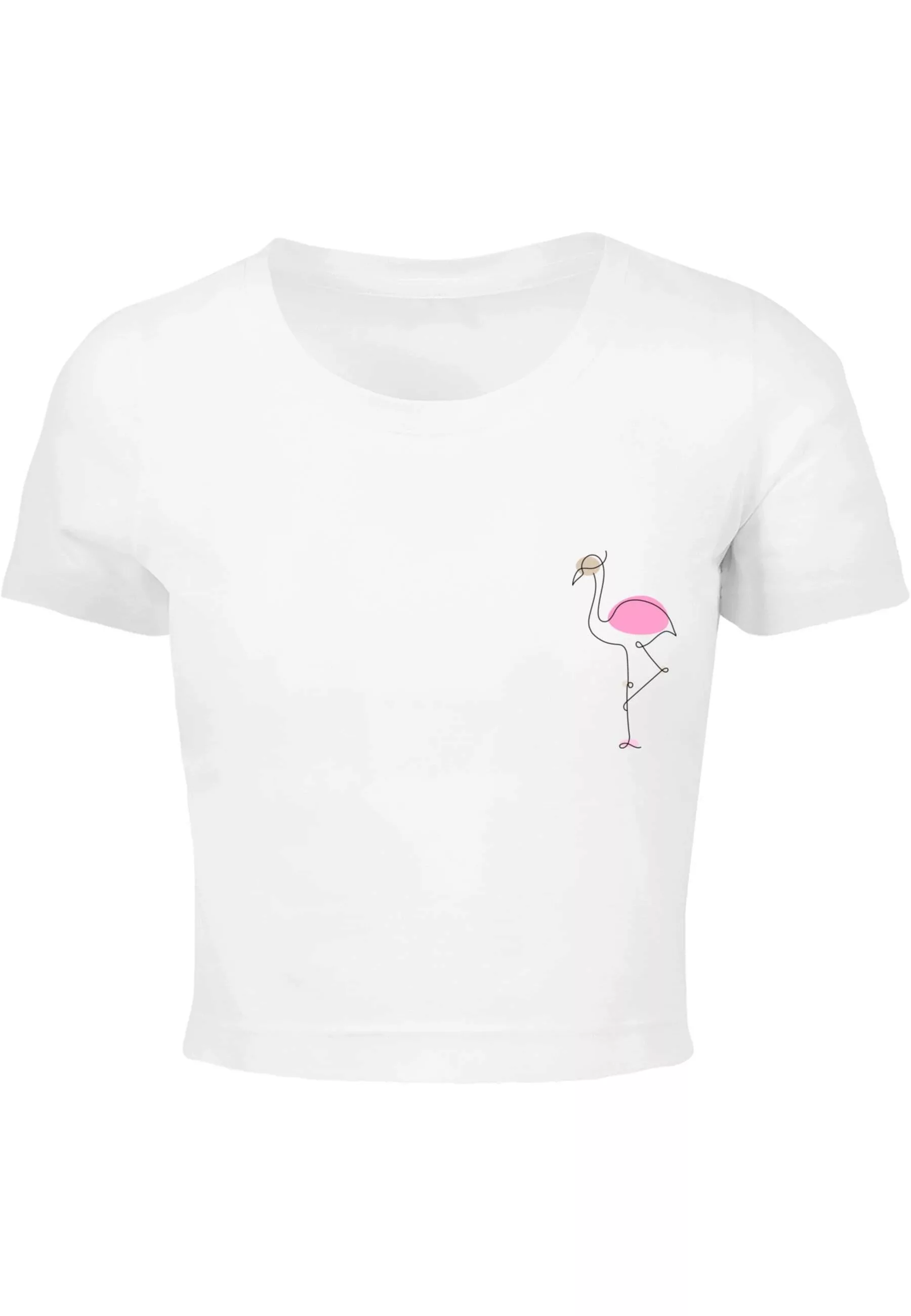 Merchcode T-Shirt "Merchcode Damen Ladies Flamingo Cropped Tee" günstig online kaufen