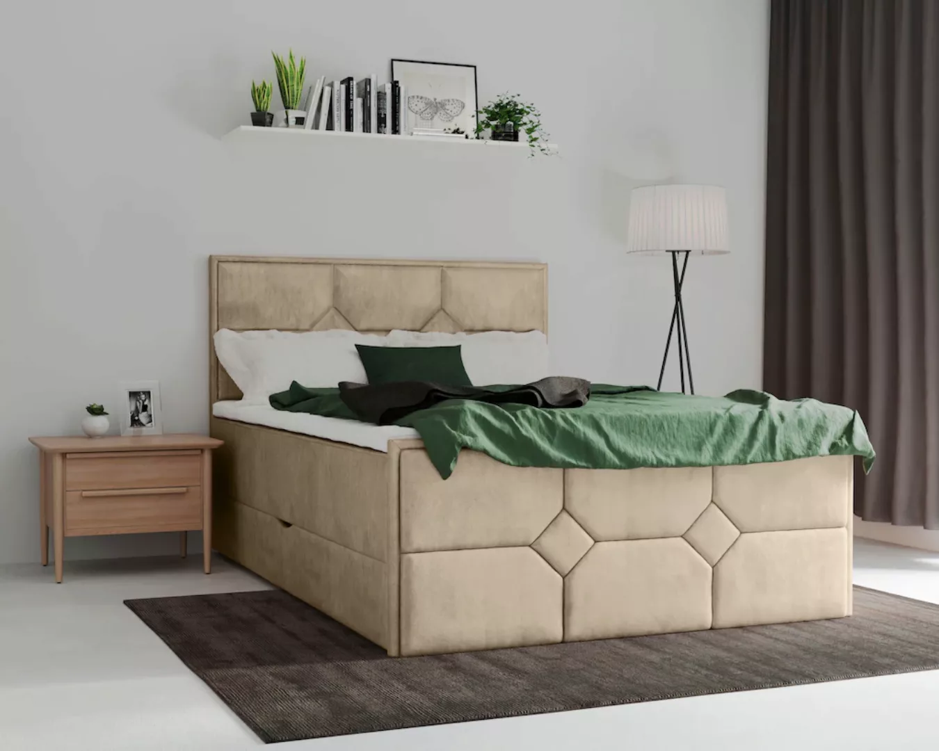 Leonique Boxspringbett "Timeo", in den Breiten 120,140,160 & 180 cm erhältl günstig online kaufen