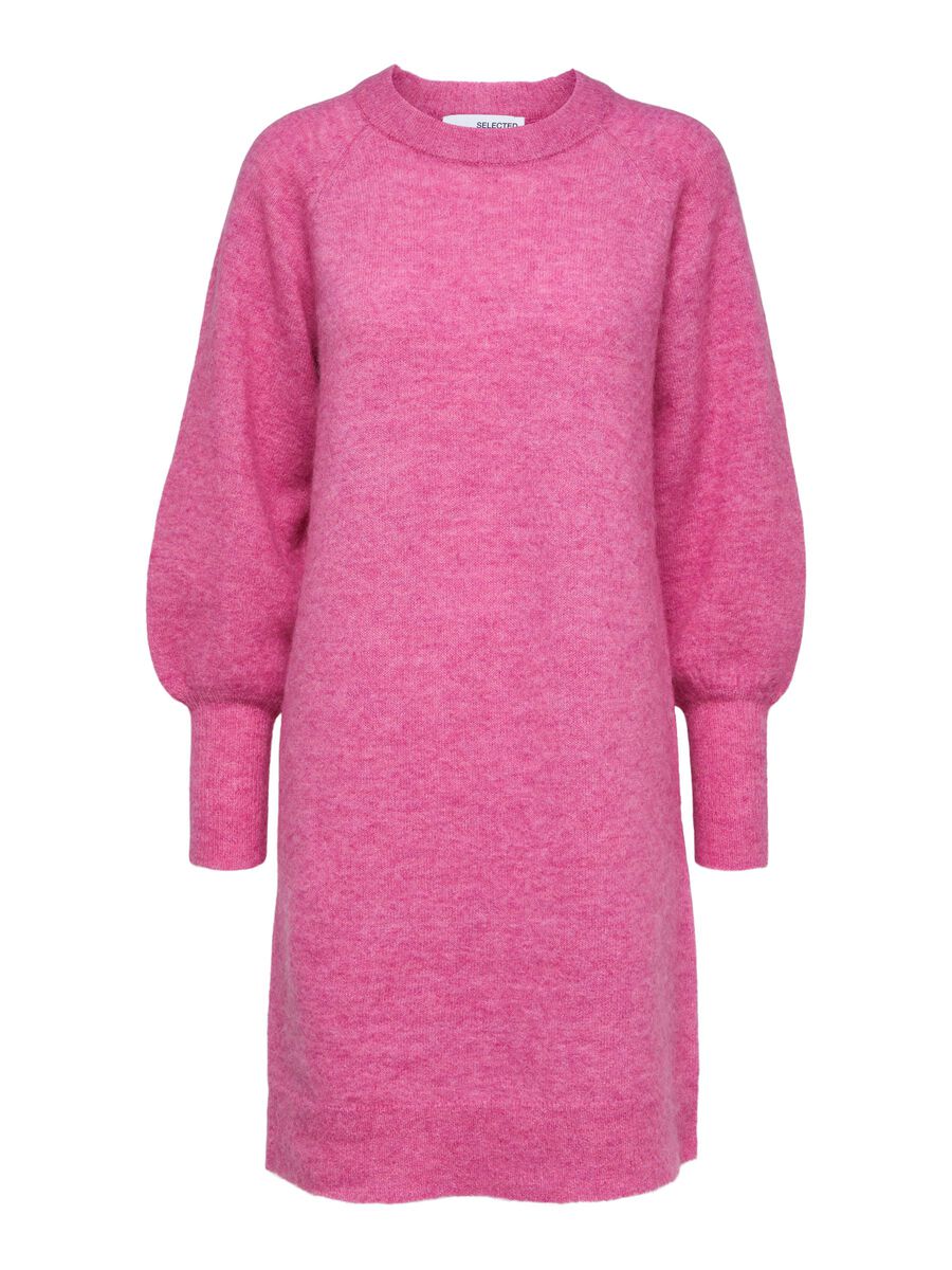 SELECTED Lange Ärmel Strickkleid Damen Pink günstig online kaufen