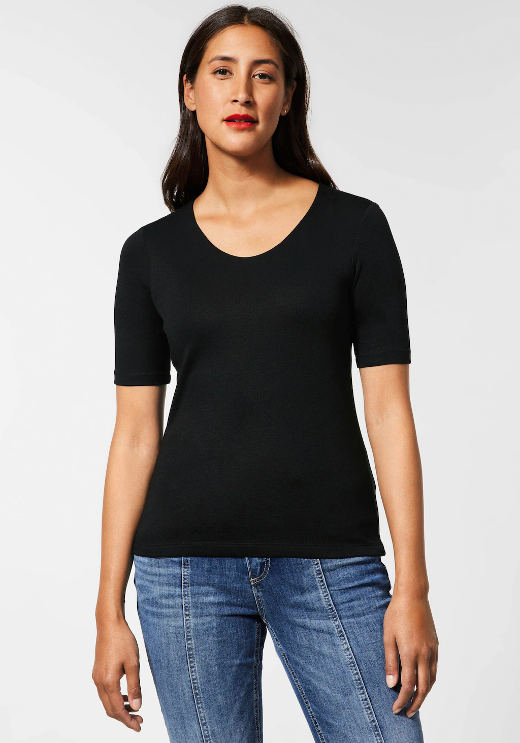 STREET ONE T-Shirt "Style Palmira", im Basic-Style günstig online kaufen