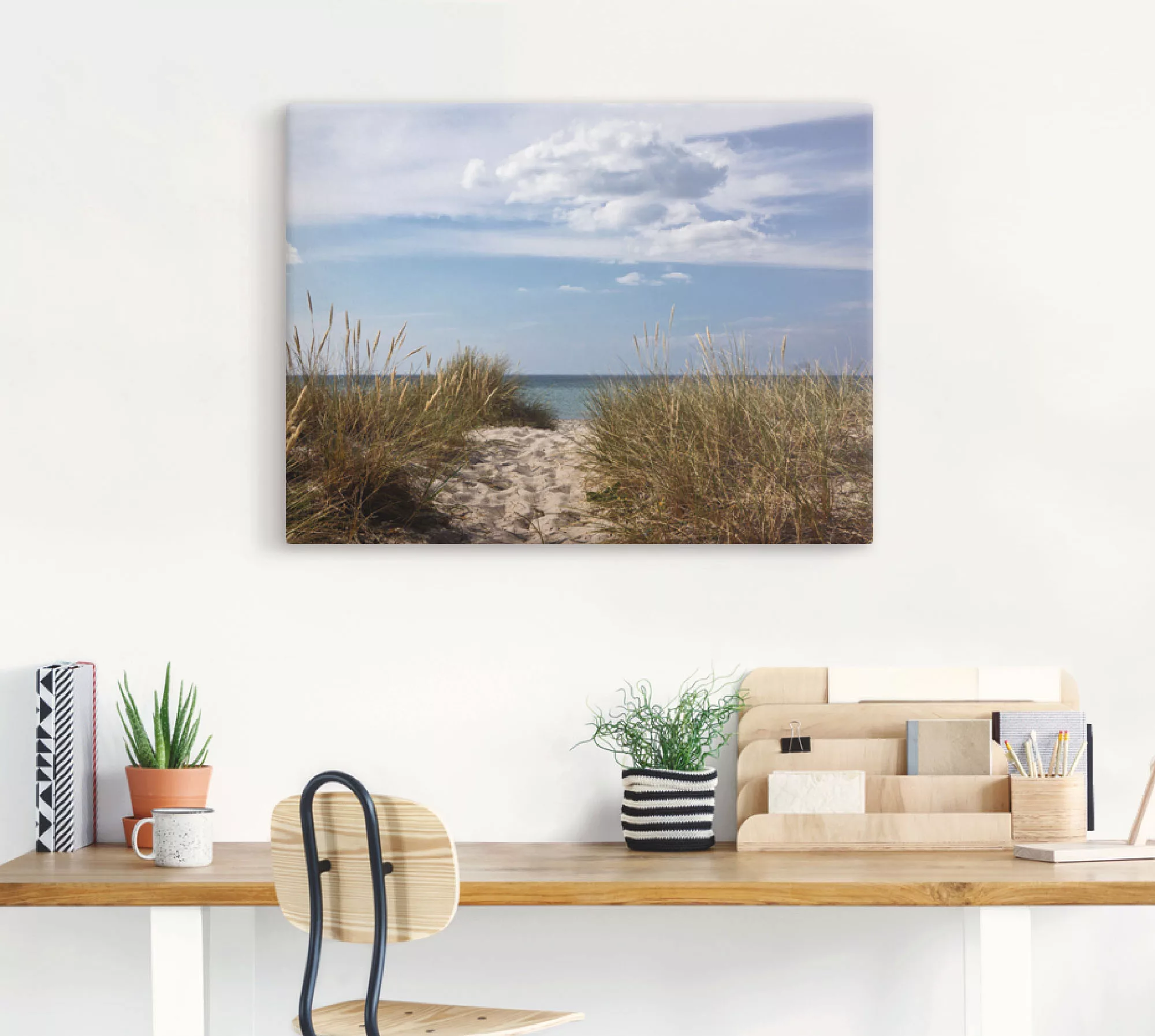 Artland Wandbild "Ostseestrand in Dänemark", Strand, (1 St.), als Leinwandb günstig online kaufen