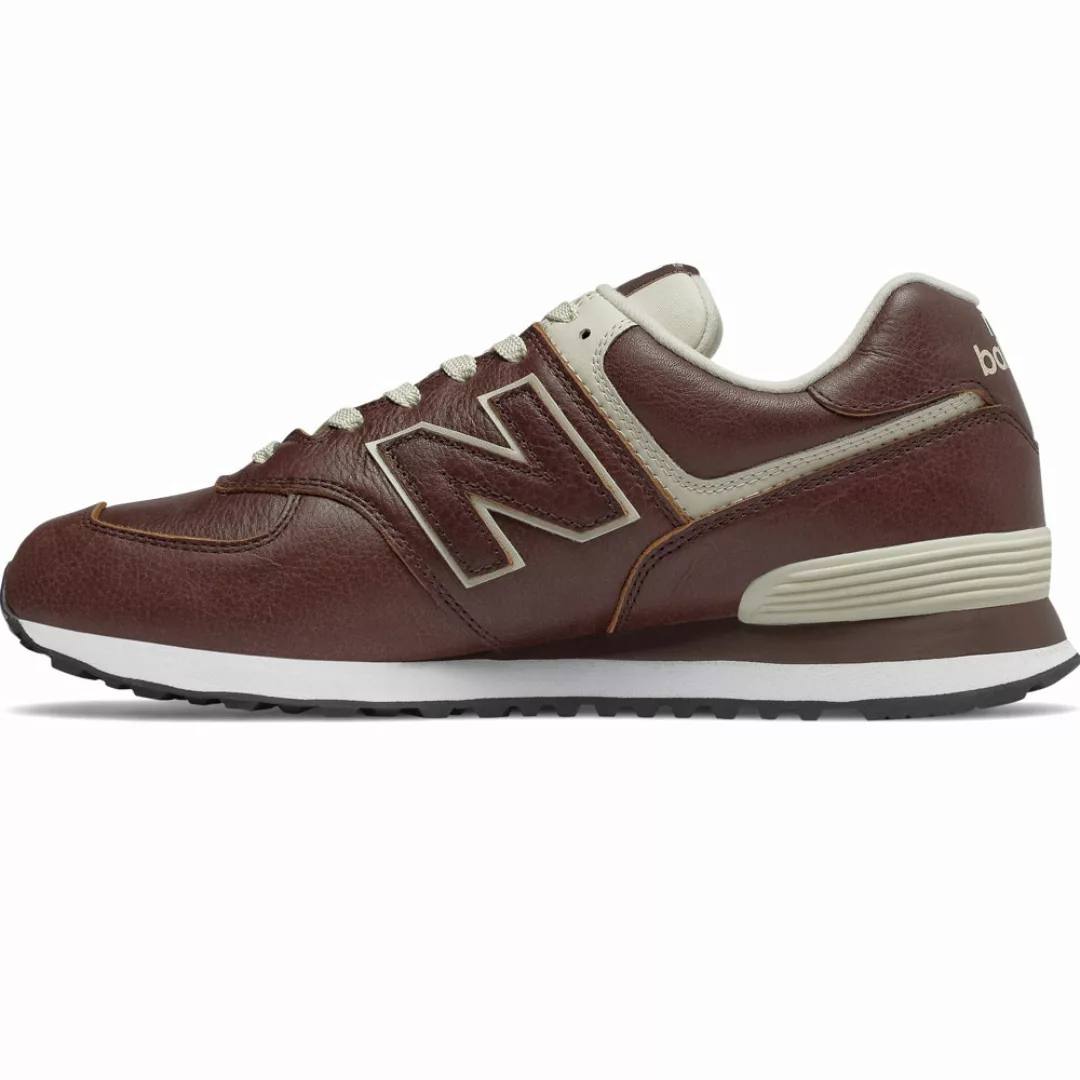 New Balance 574 Leather Herren-Sneaker Alabaster/Bordeaux günstig online kaufen