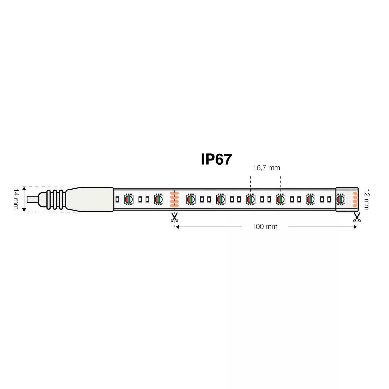 SLC LED-Strip RGBW 10m 144W IP67 günstig online kaufen