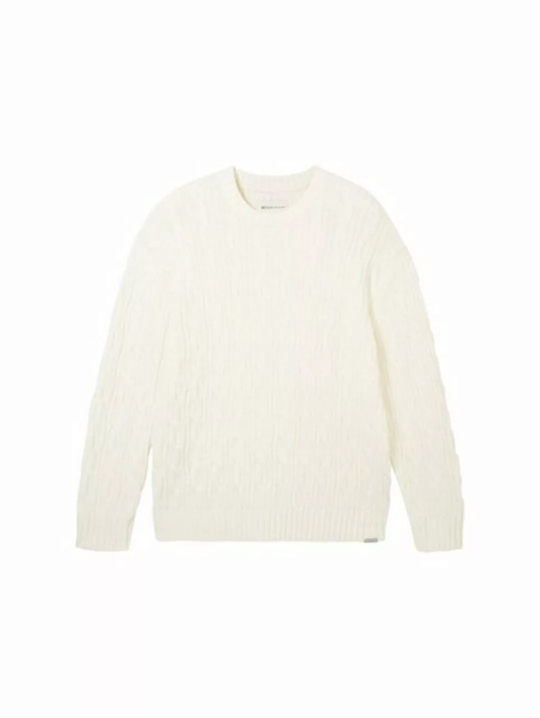 TOM TAILOR Denim Sweatshirt relaxed cable mix knit günstig online kaufen