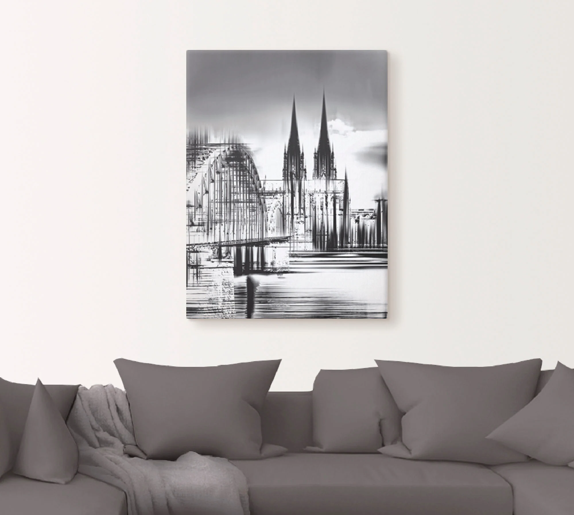 Artland Wandbild "Köln Skyline Collage III", Deutschland, (1 St.), als Lein günstig online kaufen