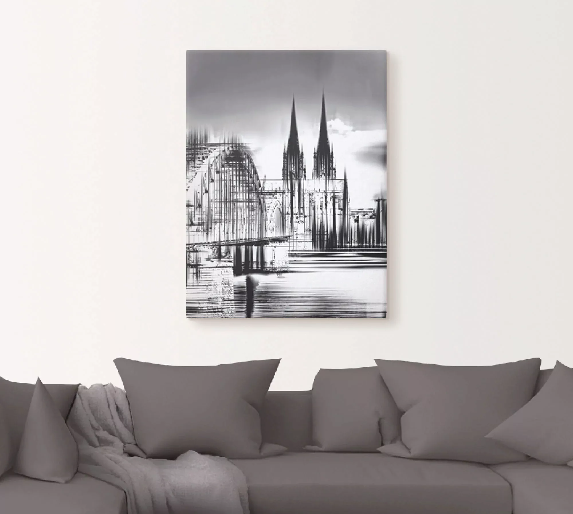 Artland Wandbild »Köln Skyline Collage III«, Deutschland, (1 St.), als Lein günstig online kaufen