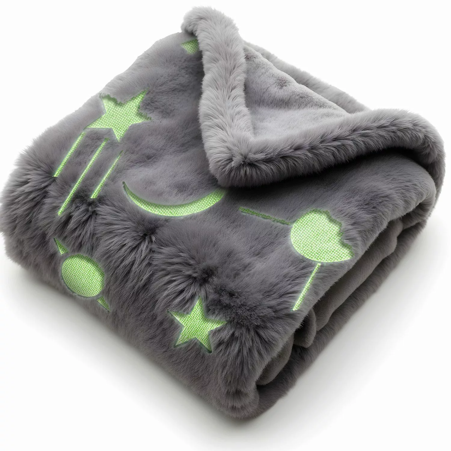 Wohndecke Kuscheldecke mit leuchtenden Sternen, Feluna, günstig online kaufen
