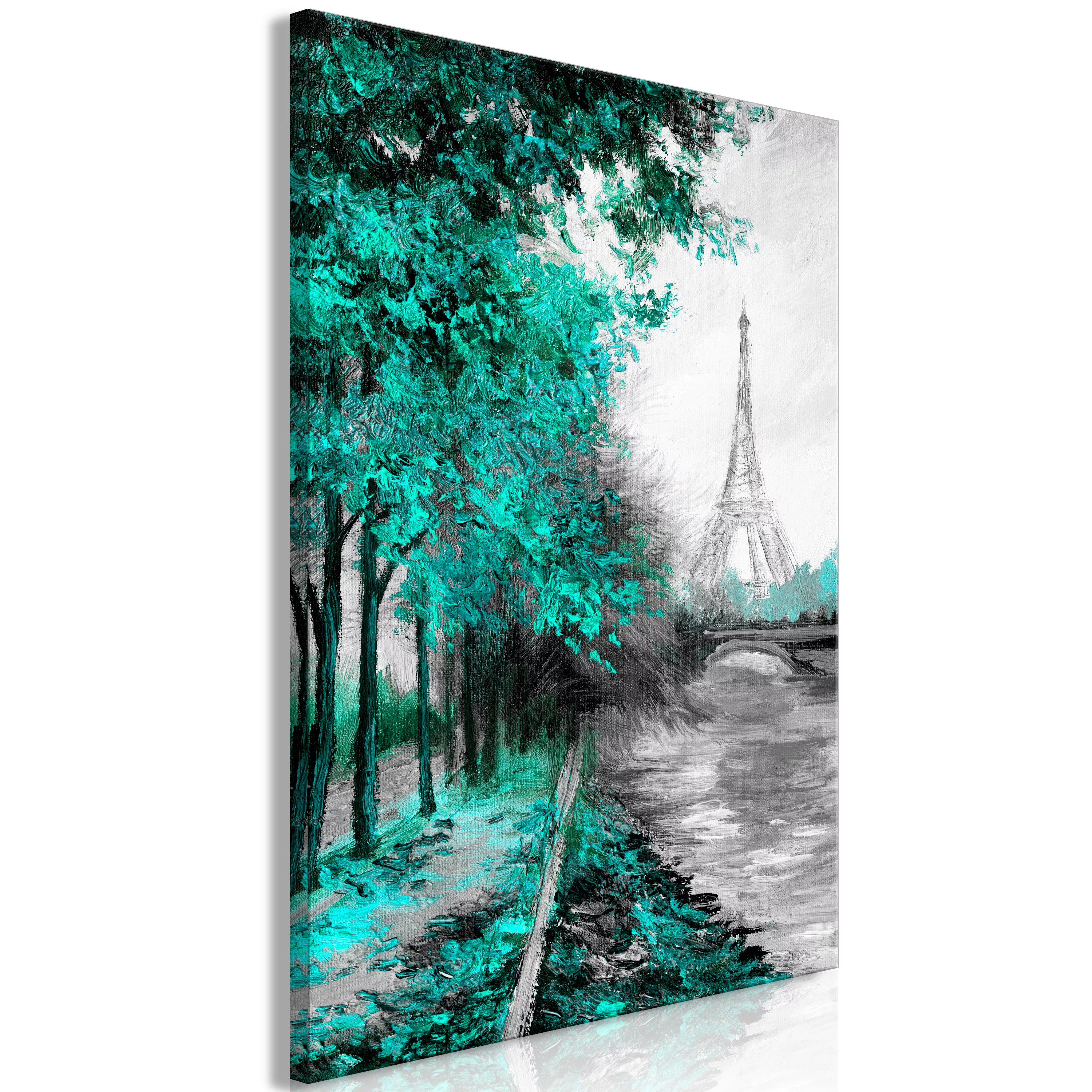 Wandbild - Paris Channel (1 Part) Vertical Green günstig online kaufen