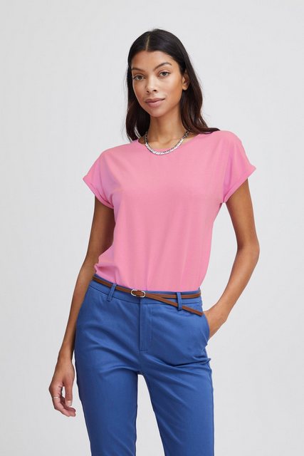 b.young T-Shirt Shirt Kurzarm Rundhals Sommer Top 7525 in Pink günstig online kaufen