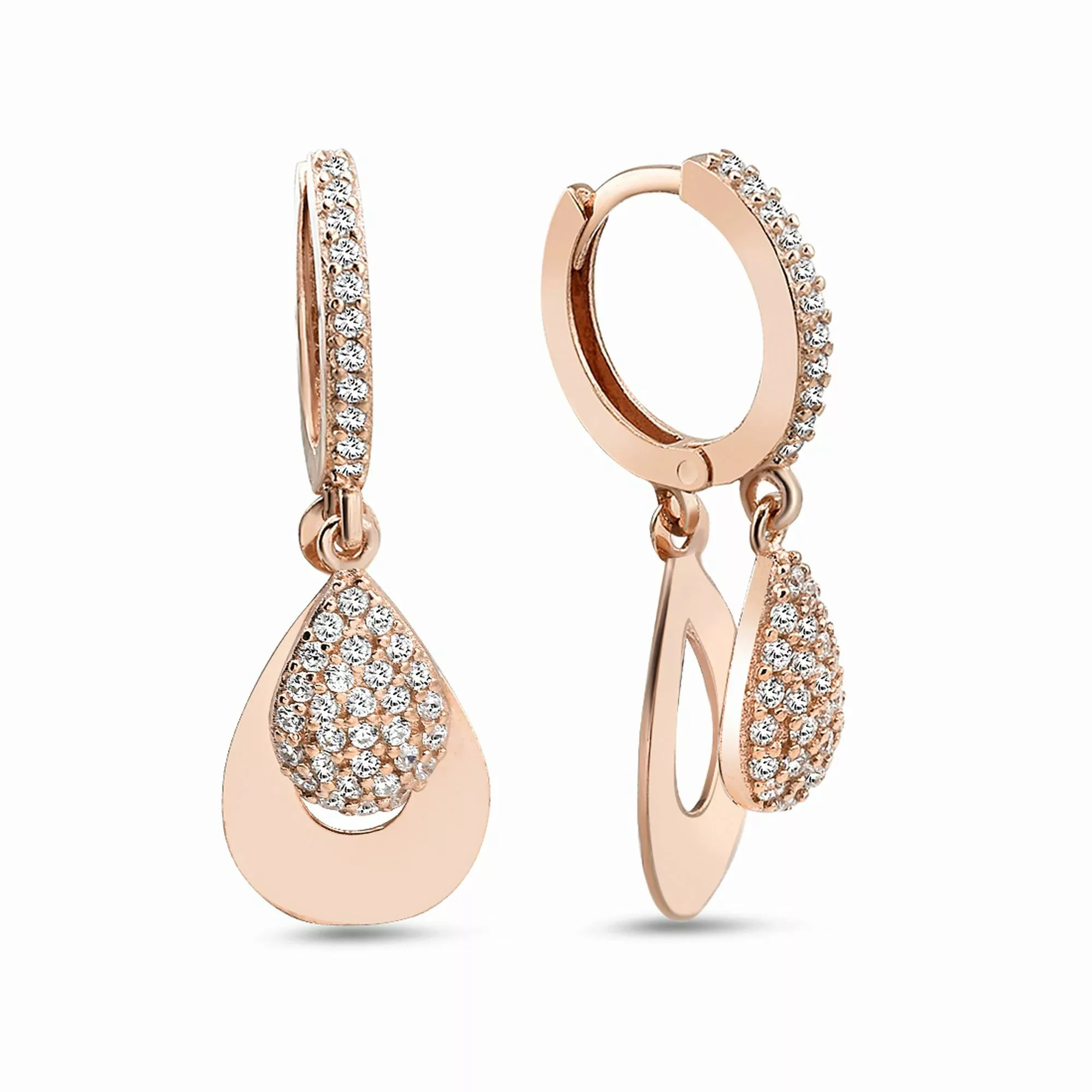 dKeniz Paar Ohrhänger "925/- Sterling Silber rosévergoldet Eleganz Ohrring" günstig online kaufen