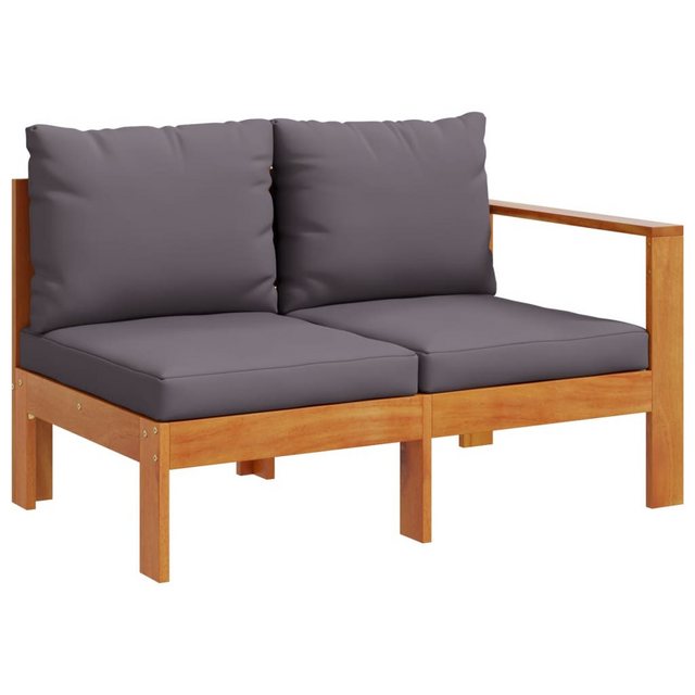 vidaXL Sofa, Gartensofa mit 1 Armlehne 2-Sitzer Massivholz Akazie günstig online kaufen