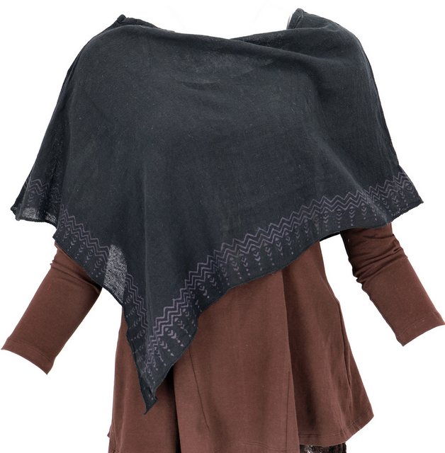 Guru-Shop Langjacke Lagenlook Poncho, bedruckter leichter Poncho,.. günstig online kaufen