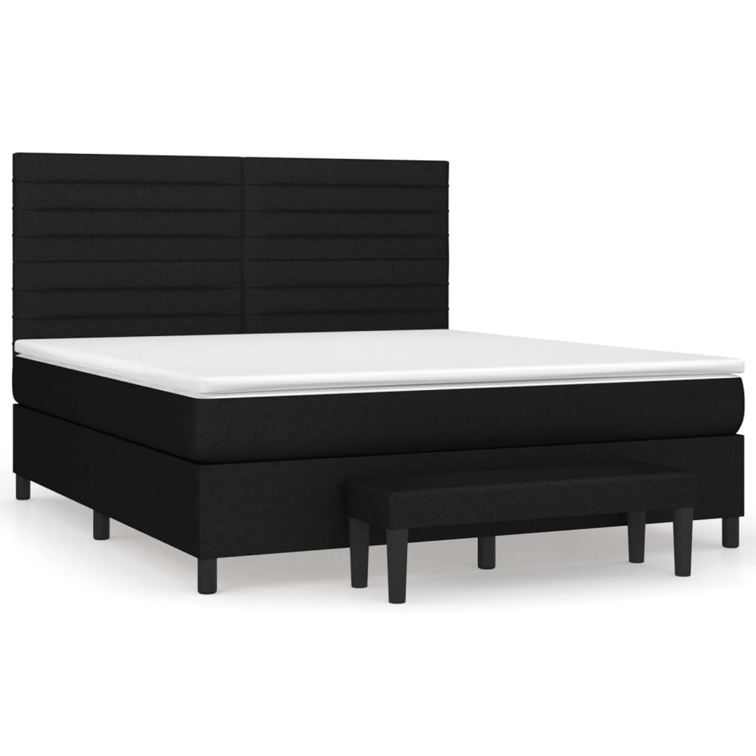 vidaXL Boxspringbett mit Matratze Schwarz 180x200 cm Stoff1368646 günstig online kaufen