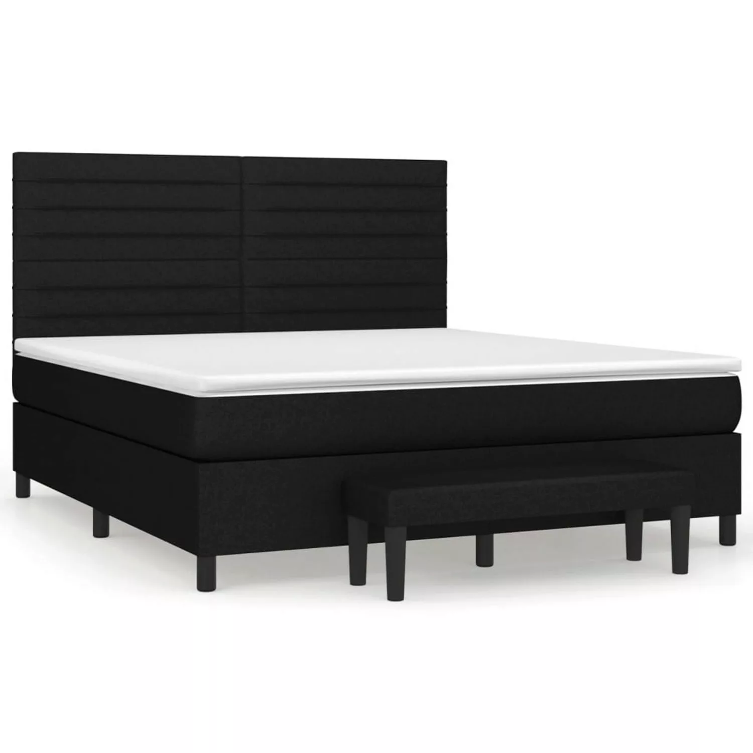 vidaXL Boxspringbett mit Matratze Schwarz 180x200 cm Stoff1368646 günstig online kaufen