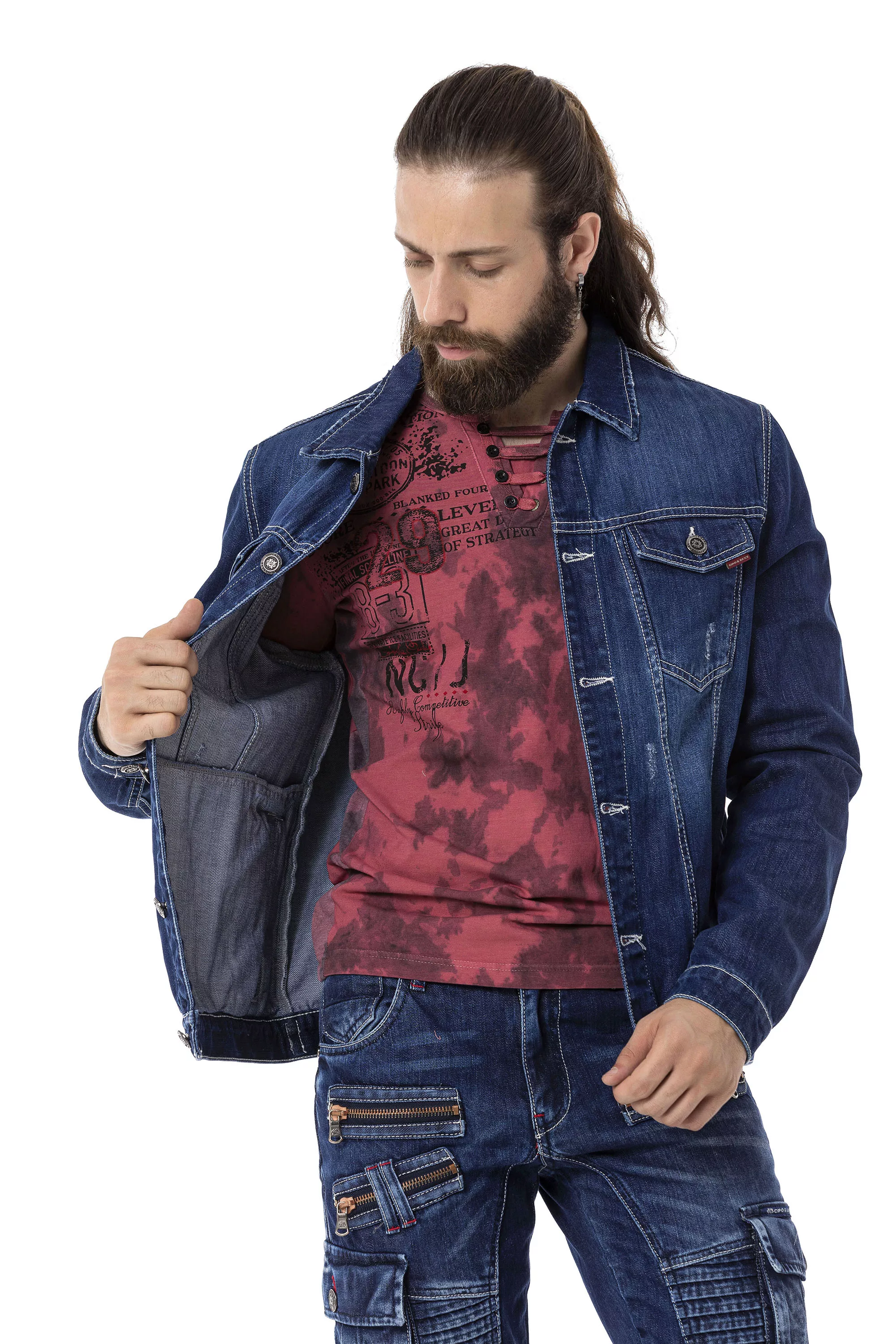 Cipo & Baxx Jeansjacke, mit aufgesetzten Brusttaschen günstig online kaufen