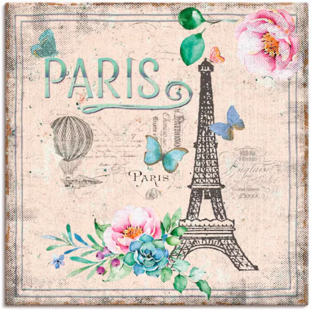 Artland Leinwandbild "Paris - meine Liebe", Gebäude, (1 St.) günstig online kaufen