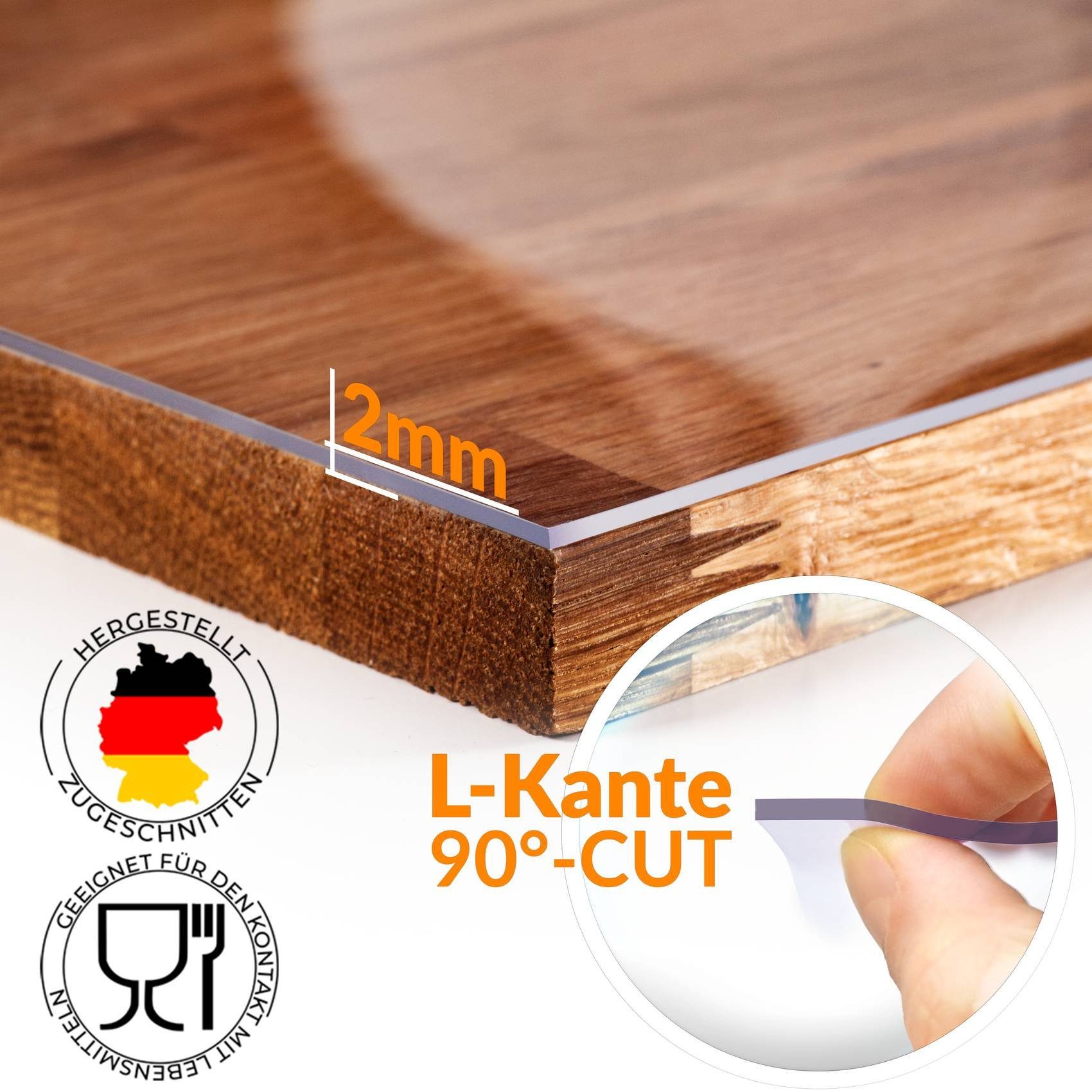 ANRO Tischdecke Tischschutz PVC Schutzfolie 2mm günstig online kaufen