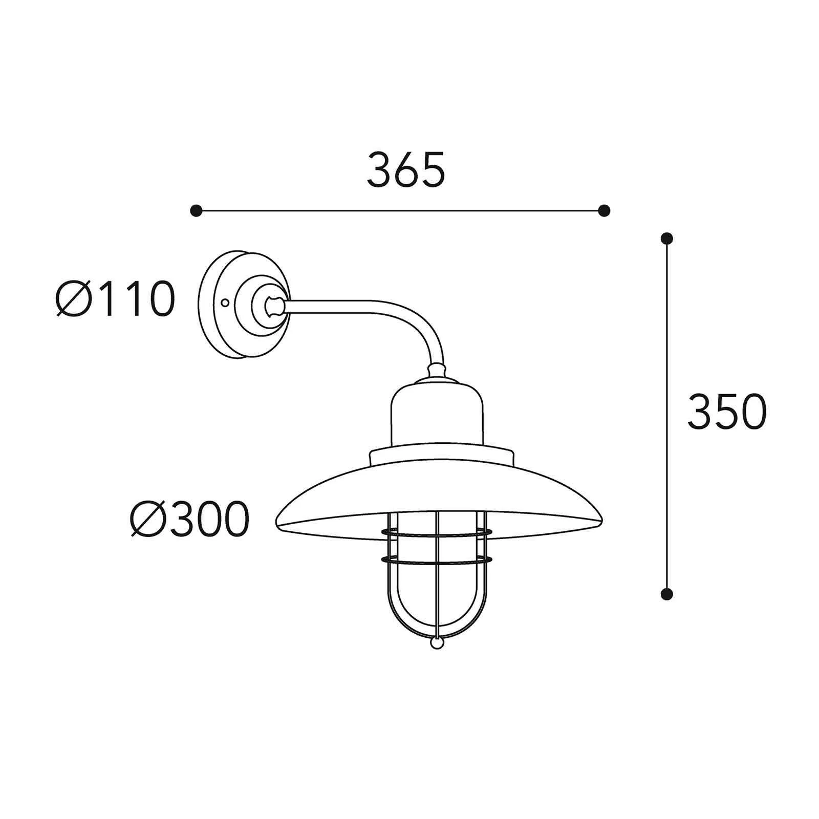 Wandlampe Patio Cage 3303 messing antik/klar günstig online kaufen