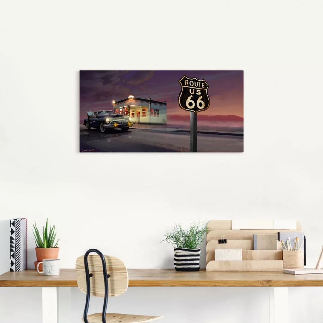 Artland Wandbild "Route 66", Bilder von Amerika, (1 St.), als Leinwandbild günstig online kaufen