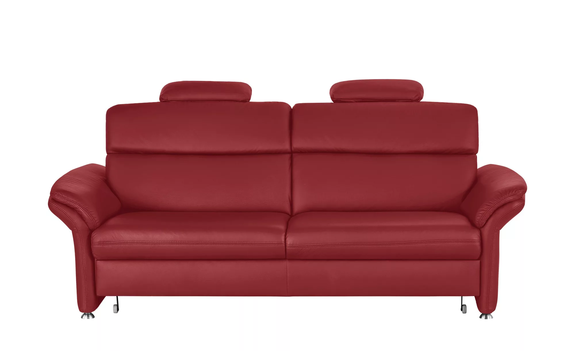 meinSofa Ledersofa - rot - 228 cm - 94 cm - 92 cm - Polstermöbel > Sofas > günstig online kaufen