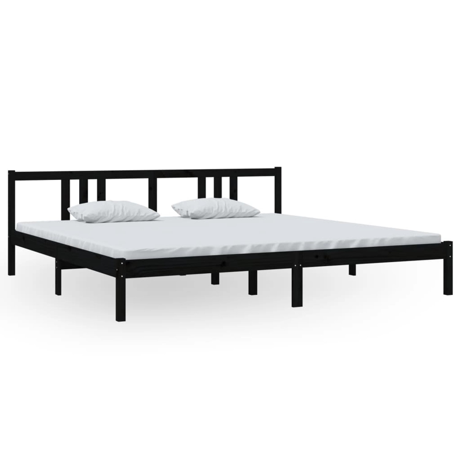 vidaXL Massivholzbett Schwarz 200x200 cm1273734 günstig online kaufen