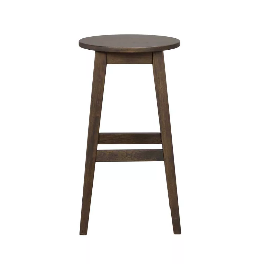 Barhocker Hocker mit Vierfußgestell aus Holz in runder Form (2er Set) günstig online kaufen
