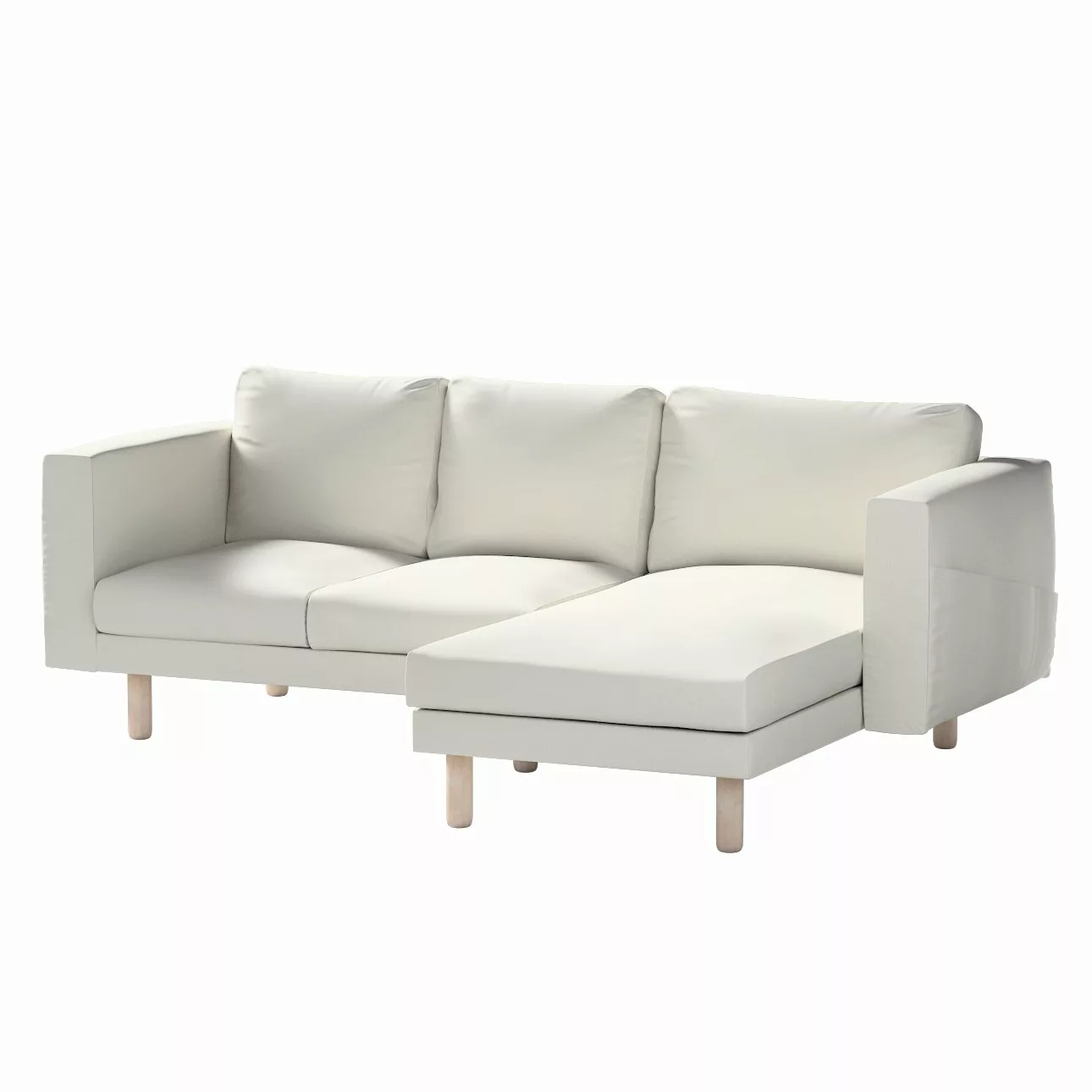 Bezug für Norsborg 3-Sitzer Sofa mit Recamiere, hellgrau, Norsborg Bezug fü günstig online kaufen