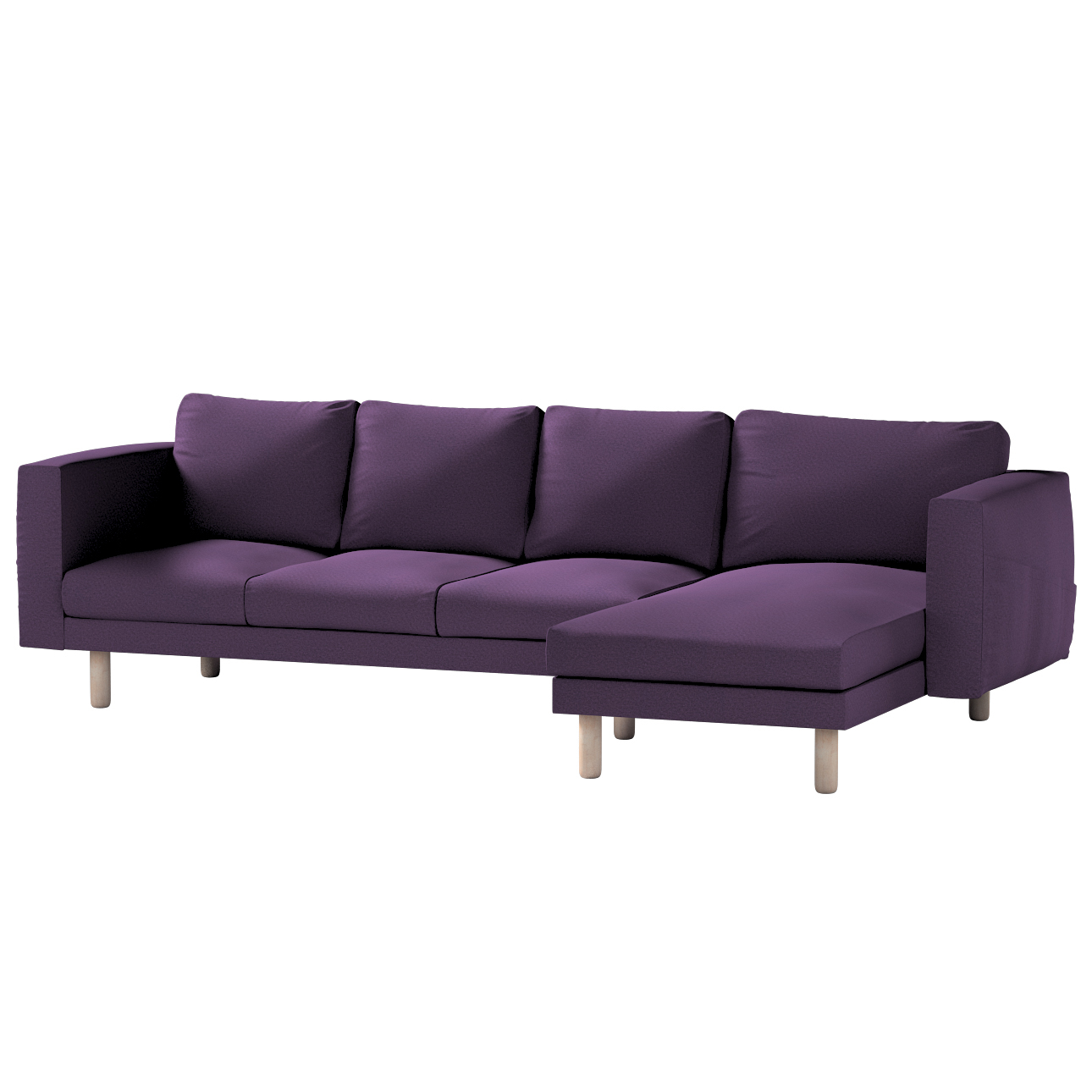 Bezug für Norsborg 4-Sitzer Sofa mit Recamiere, violett, Norsborg Bezug für günstig online kaufen